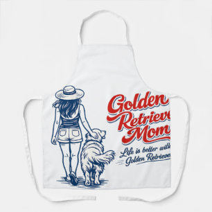 Tablier de cuisine pour maman Golden Retriever - A
