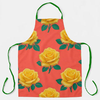 Tablier de cuisine professionnel floral rose vibra