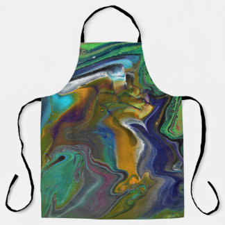 Tablier de cuisine/travail abstrait 3 couleurs ind