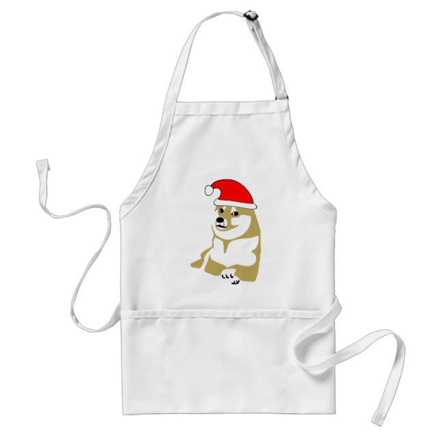 Tablier de doge wouah de meme Noël très un tel casquette (Devant)