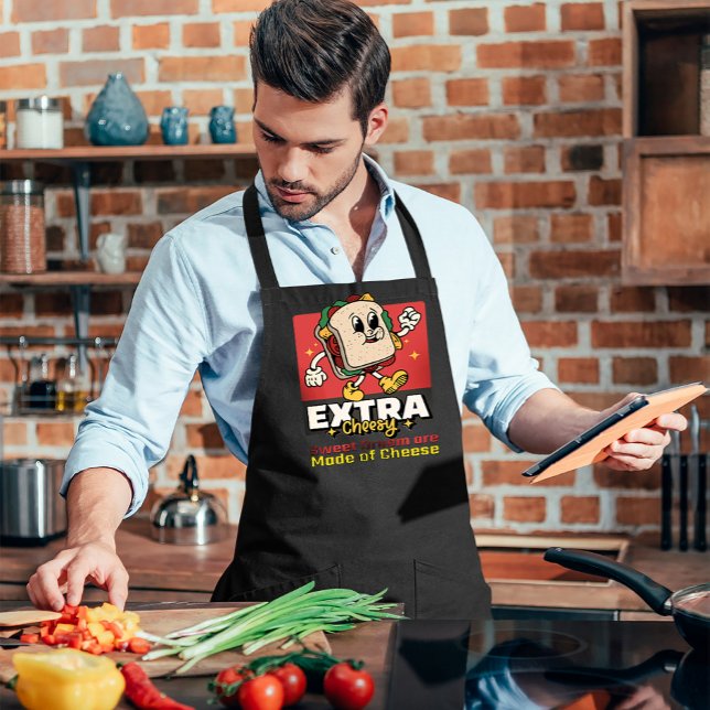 Tablier De doux rêves sont faits de fromage amusant (#sweetdream #zazzlemade #quotesapron #funnychef,)