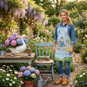 Tablier de jardin de cottage printemps aquarelle c