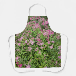 Tablier de jardin fleuri rose