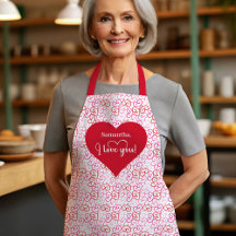 Tablier de la Saint-Valentin personnalisé pour la