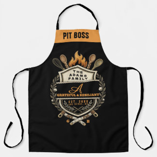 Tablier de maître de grill personnalisé avec monog