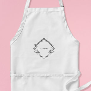 Tablier de maman au design floral délicat