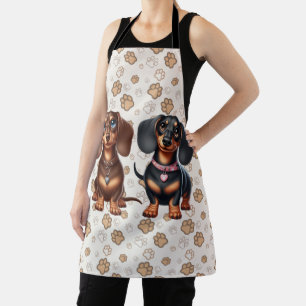 Tablier De mignons amis dachshund