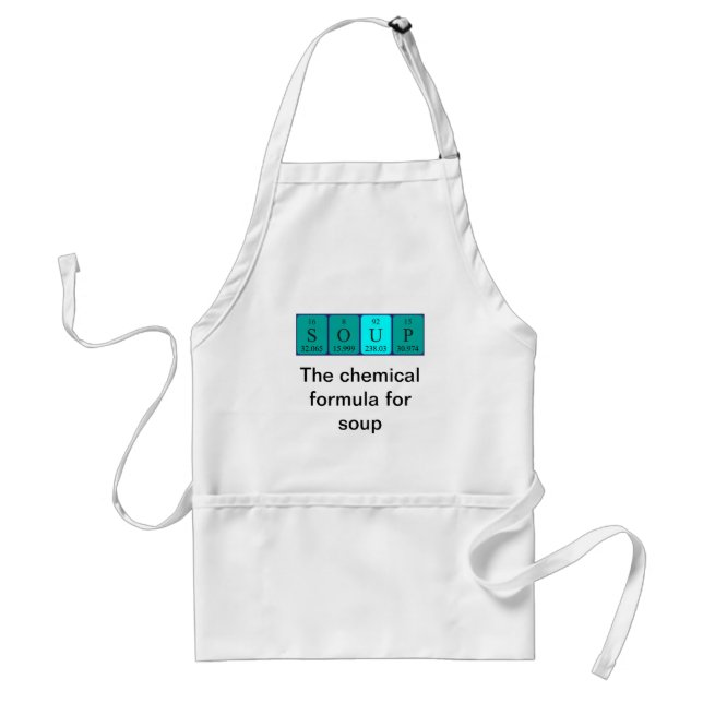 Tablier de mot de table périodique soupe (Devant)