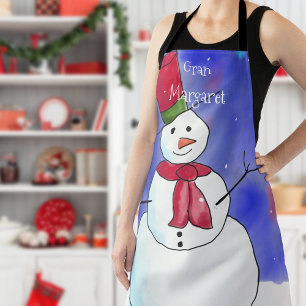 Tablier de neige de Noël personnalisé