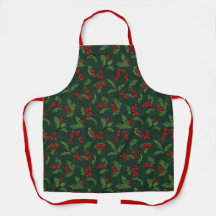 Tablier de Noël en vert