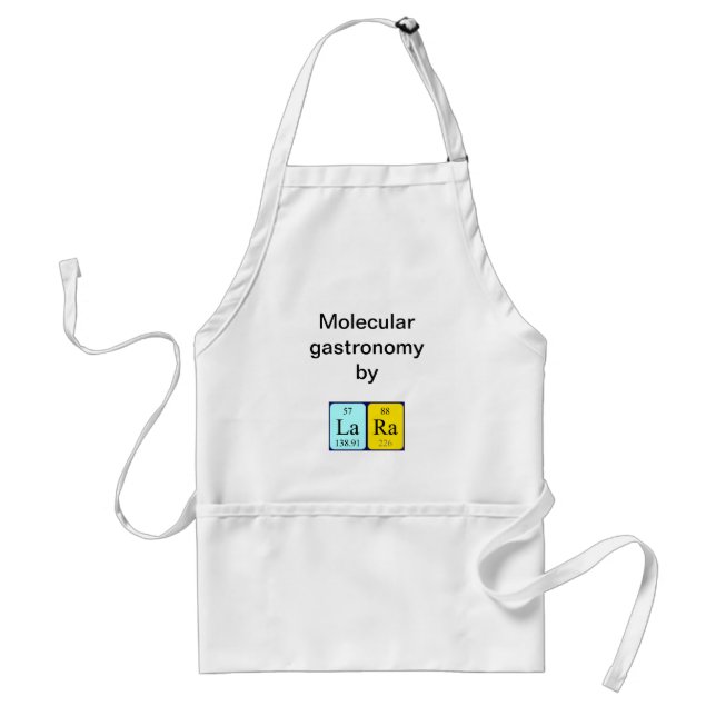 Tablier de nom de table périodique Lara (Devant)