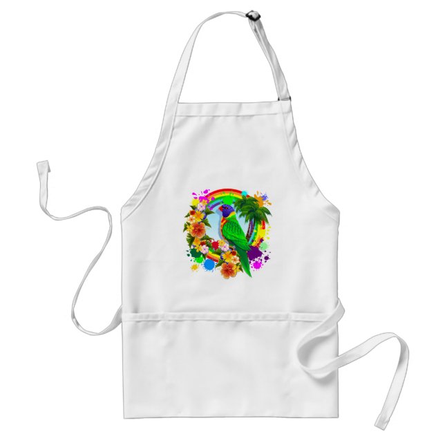 Tablier de perroquet de Lorikeet d'arc-en-ciel (Devant)