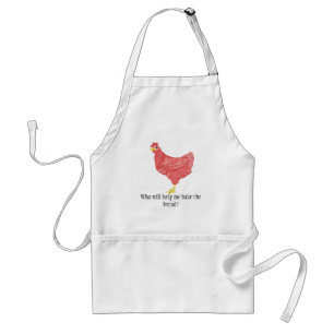 tablier de poule rouge
