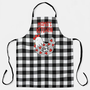 Tablier de poulet personnalisé avec coeur