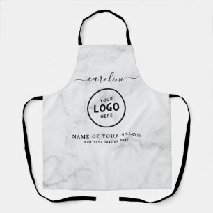 Tablier de salon moderne tendance avec logo