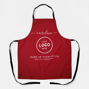 Tablier de salon moderne tendance avec logo