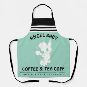 Tablier de serveuse personnalisé Café Ange Chérubi