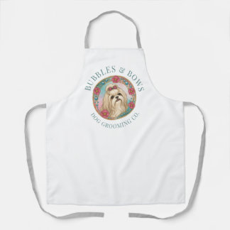 Tablier de toilettage pour chien Shih Tzu | Blanc