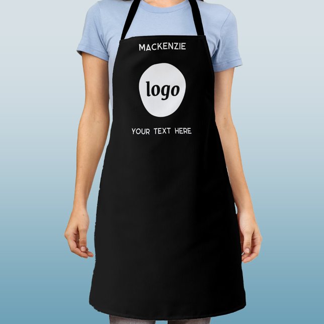 Tablier de travail avec logo et texte simple (Logo name and text custom business promotional or uniform apron)