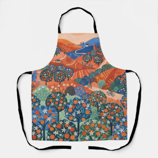 Tablier de verger d'agrumes – Motif Terracotta & C