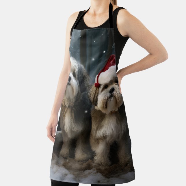 Tablier Décor de Noël Malti tzu Snowy Sleigh (Insitu)