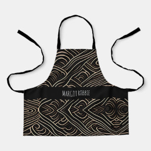 Tablier Découpe Stylisée Bois Monochrom Motif moderne