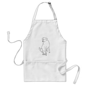 Tablier Décrivez le dessin d'art, séance de chien de