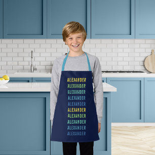 Tablier Dégradé de couleurs amusant avec nom personnalisé