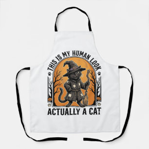 Tablier Déguisement de chat Halloween drôle vintage sorciè
