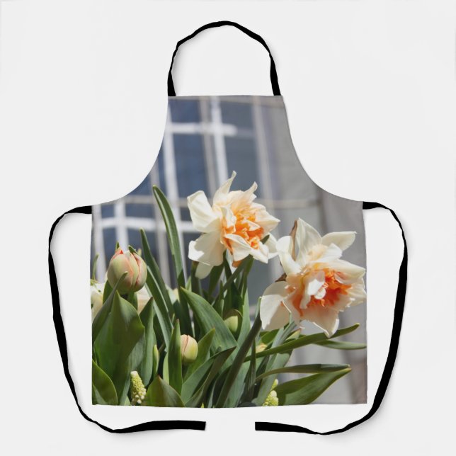 Tablier Délicat mignon daffodils printemps (Recto)