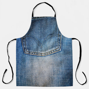 Tablier denim bleu