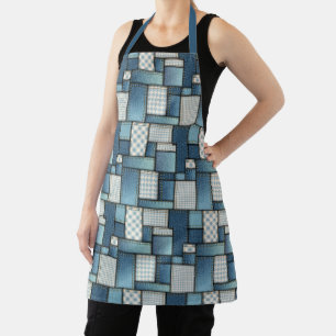 Tablier Denim Patchwork