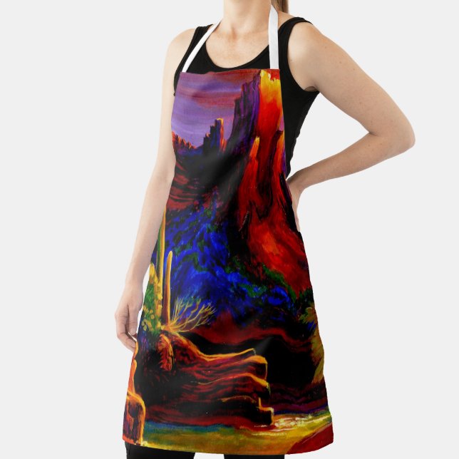 Tablier Desert Peint par Sunset Apron (Insitu)