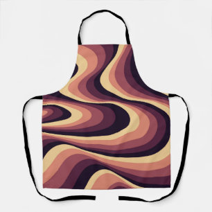 Tablier Design abstrait violet, rose et beige