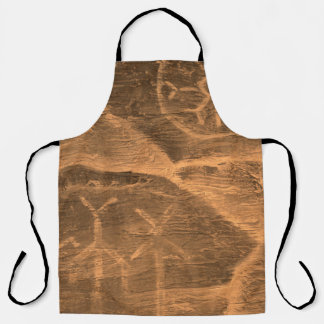 Tablier design ancien sur le mur de la grotte. histoire de