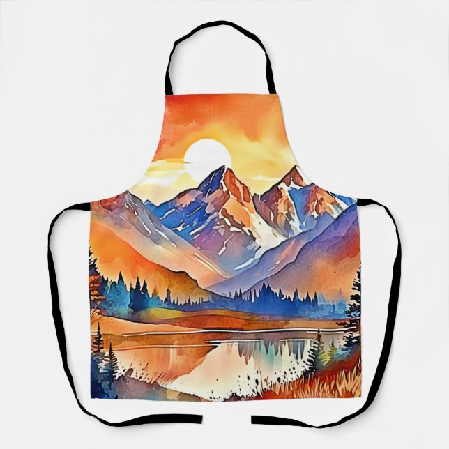 Tablier Design d'art de Sunset Mountain (Recto)