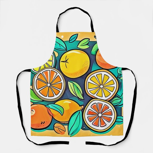 Tablier Design d'art fruitier Citrus (Recto)
