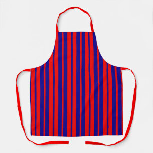 Tablier Design de bandes rouges et bleues