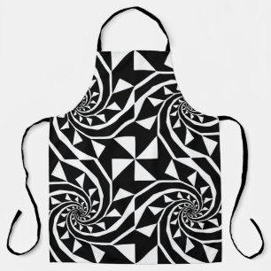 Tablier Design de bord noir et blanc, art ornemental, mais
