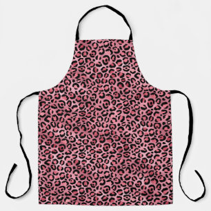 Tablier Design de série Leopard rose et or 2