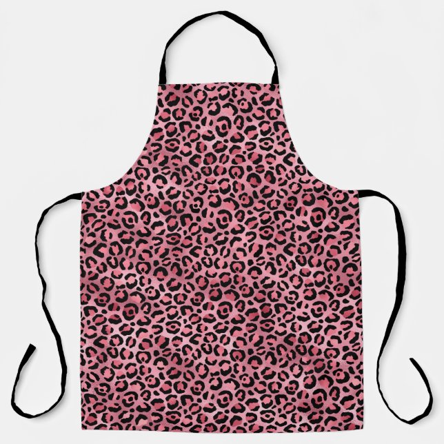 Tablier Design de série Leopard rose et or 2 (Recto)