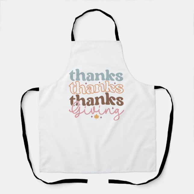 Tablier Design de typographie super Thanksgiving (Recto)