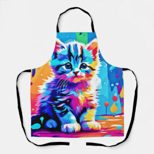 Tablier Design Kitten coloré