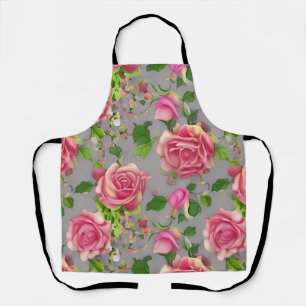 Tablier Design Rose de jardin de campagne français élégant
