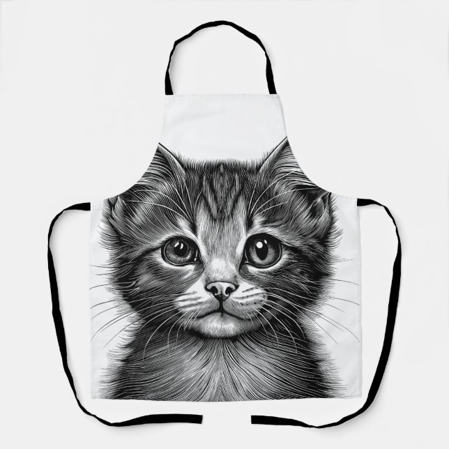 Tablier Dessin adorable de Young Cat (Recto)