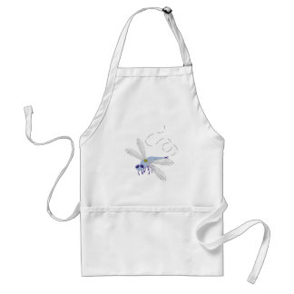 Tablier Dessin d'art de Dragonfly Blue Whimsical