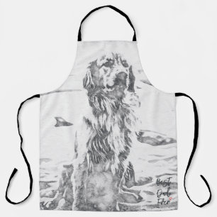 Tablier Dessin de Chien Golden Retriever pour la Fête des