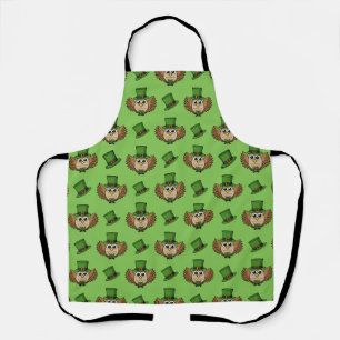 Tablier Dessin de la chouette de la Saint Patrick