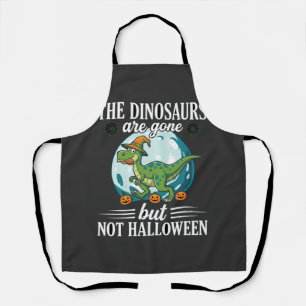 Tablier Dessin de sorcière d'Halloween de dinosaure drôle