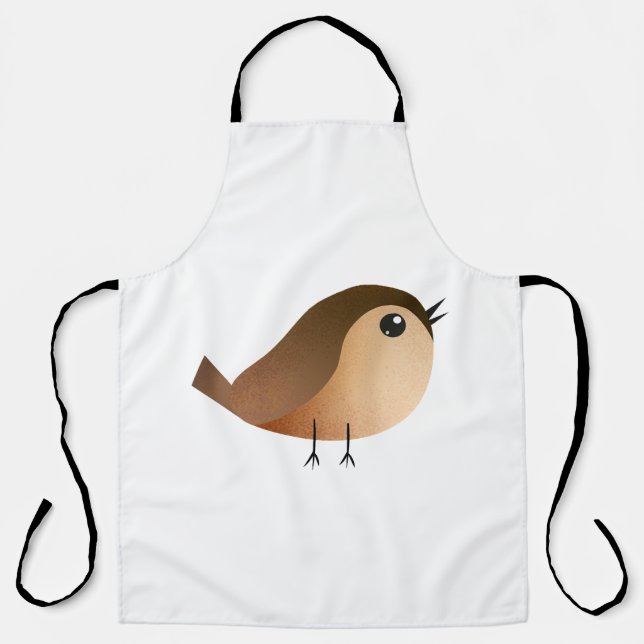 Tablier Dessin d'Oiseau de Bruant (Recto)